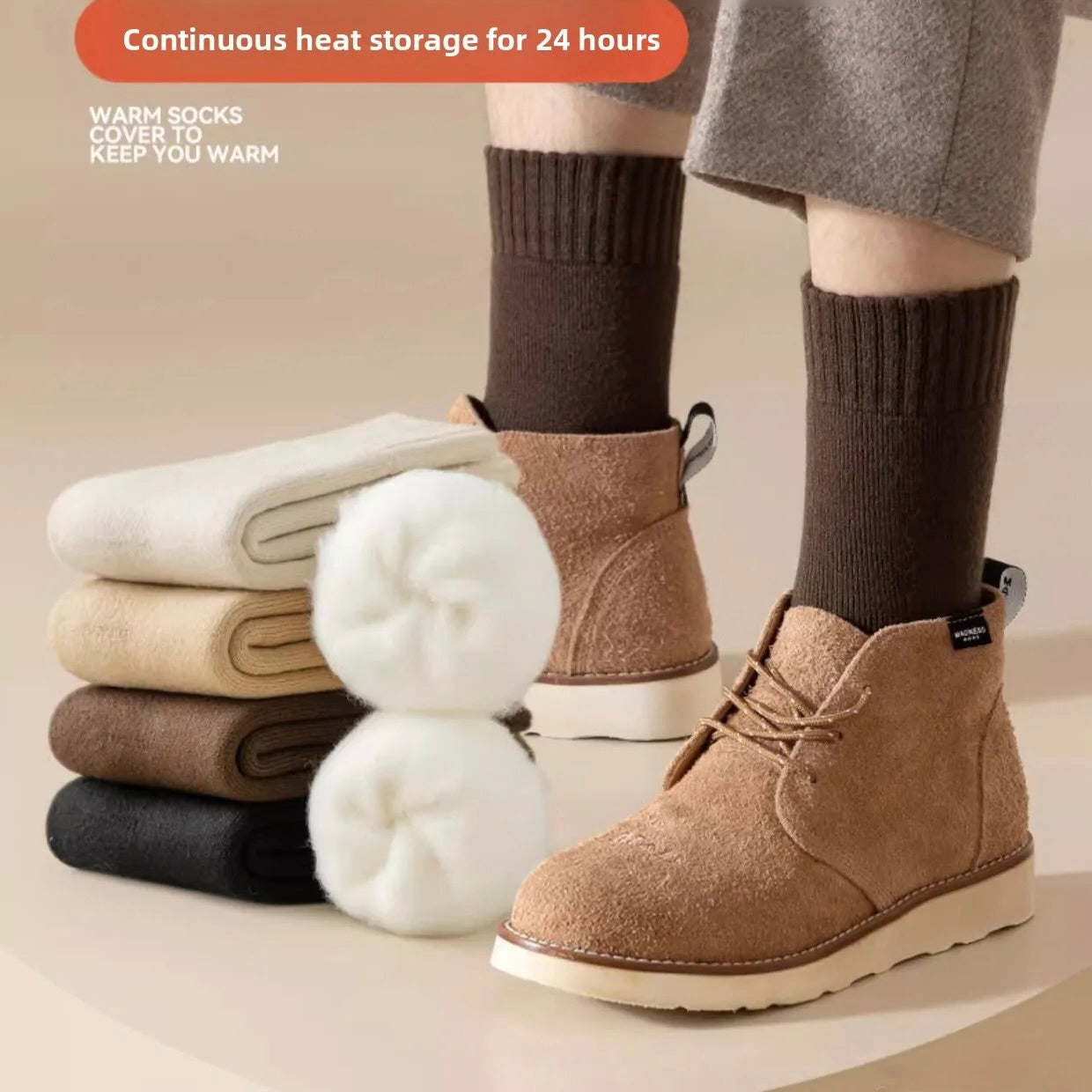 🔥🦶 HotFeet Arctic Thermal Wool Socks (Unisex) - Stay toasty on extreme cold 🧊🌡️