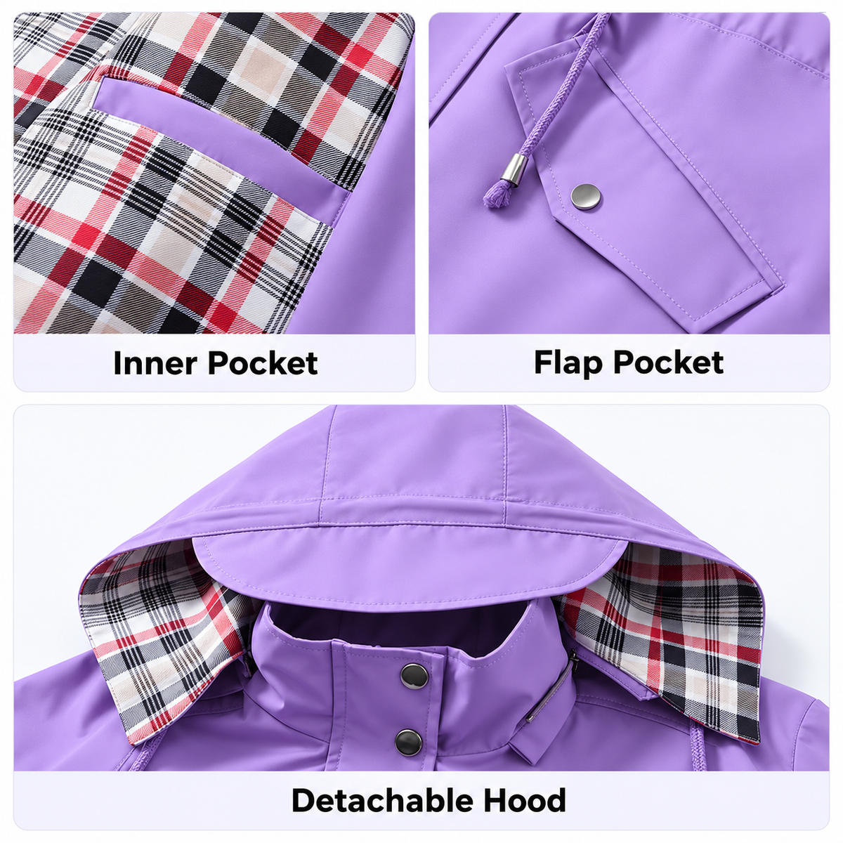 🧥 3-in-1 Luxe Waterproof Jacket for Women | Rain, Wind & Cold, All Covered! 🌧️
