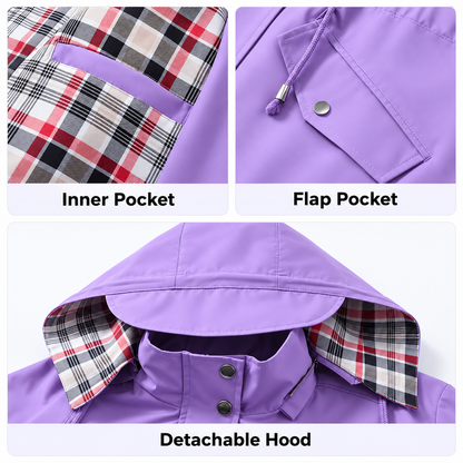 🧥 3-in-1 Luxe Waterproof Jacket for Women | Rain, Wind & Cold, All Covered! 🌧️