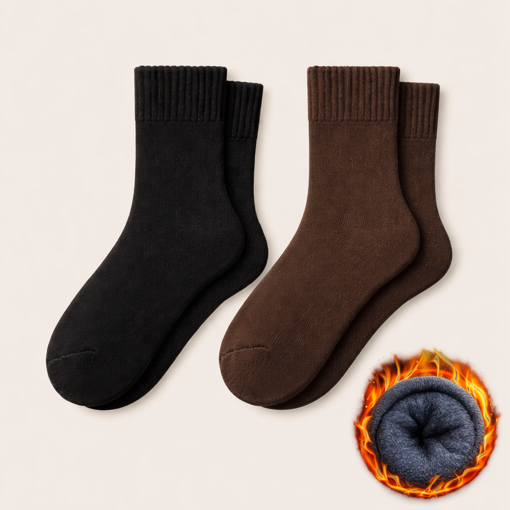 🔥🦶 HotFeet Arctic Thermal Wool Socks (Unisex) - Stay toasty on extreme cold 🧊🌡️
