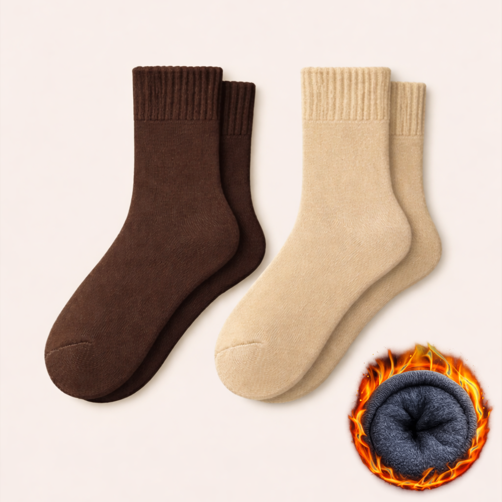 🔥🦶 HotFeet Arctic Thermal Wool Socks (Unisex) - Stay toasty on extreme cold 🧊🌡️
