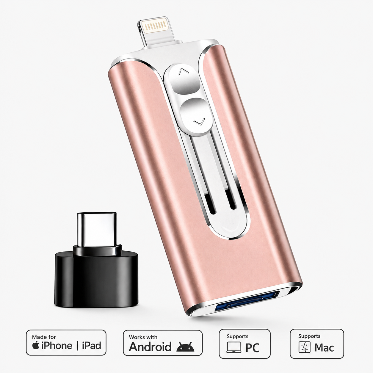 4-in-1 Mobile Storage Drive | Made for iPhone, iPad, Android & PC ⚡